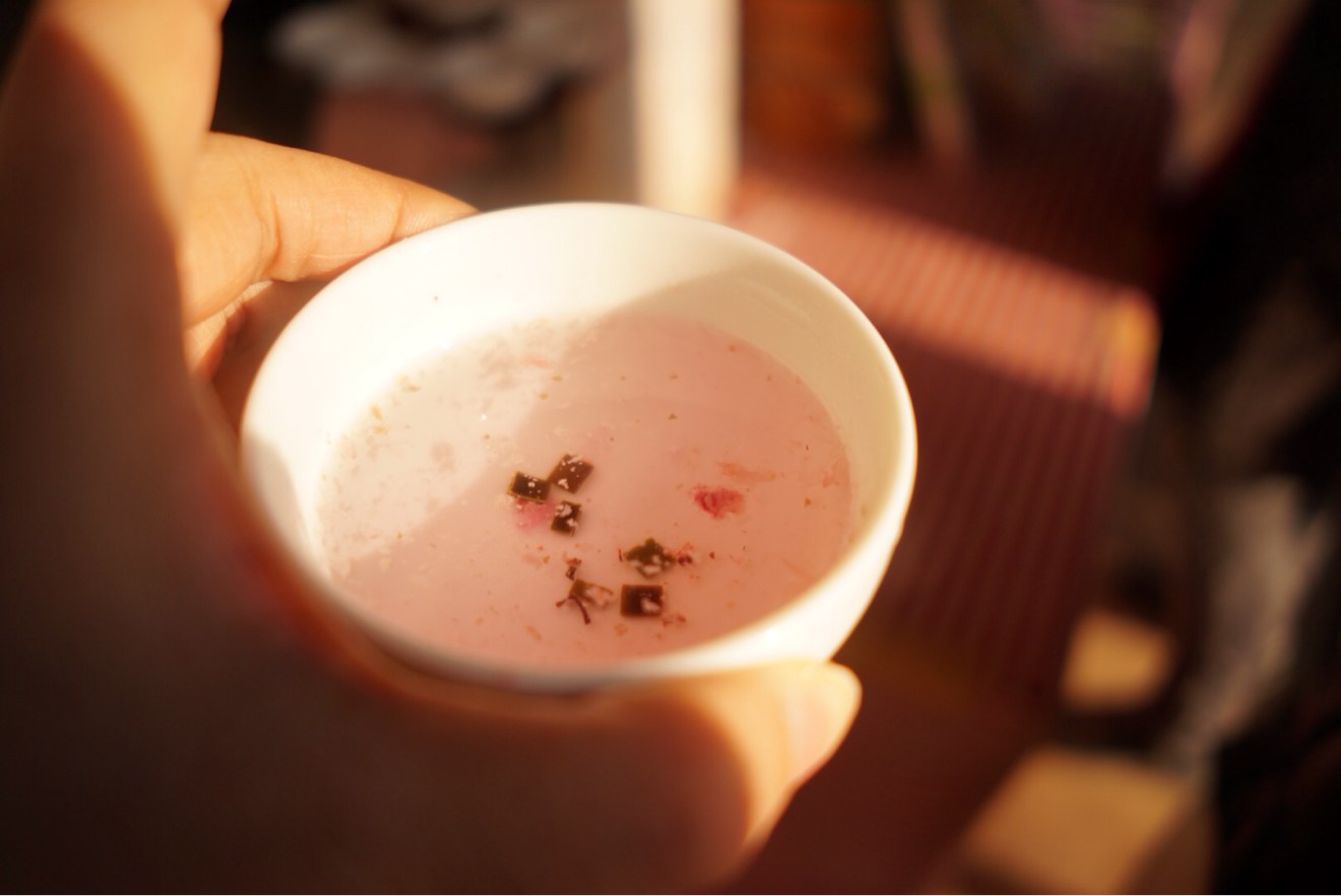 桜の甘酒