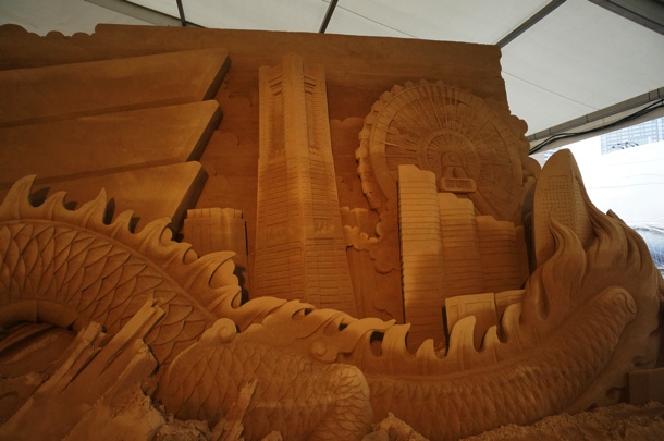 ヨコハマ砂の彫刻展 横浜景色