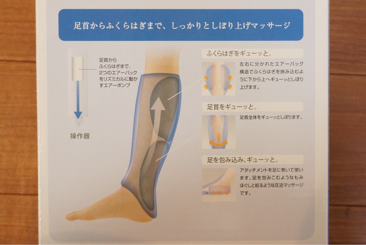 ふくらはぎをギューっと、足首をギューっと、足を包み込んでギューっと!
