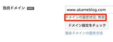 独自ドメイン設定