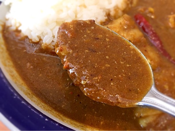 エチオピアカレーの特徴の野菜が素人の私でも溶け込んでいるのがよくわかるルー