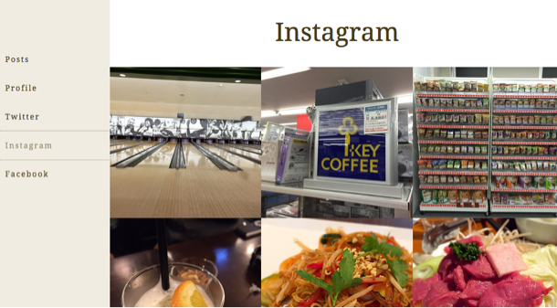 Instagramのページ