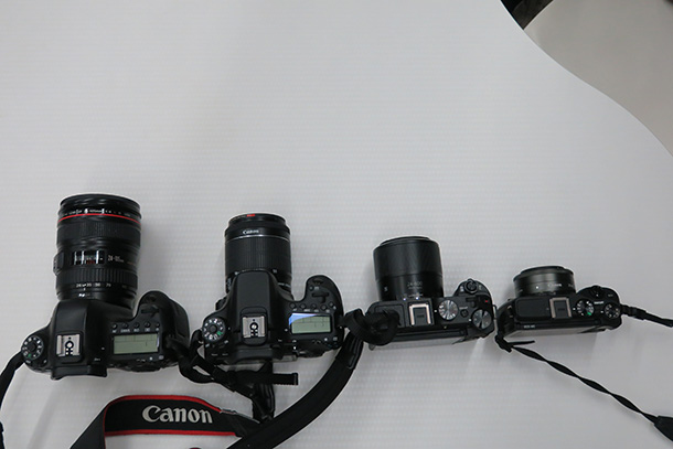 EOS 6D、EOS 70D、PowerShot G3 X、EOS M3