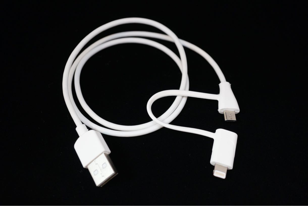 cheero 2 in 1 USB Cable ライトニングケーブル・Micro USB