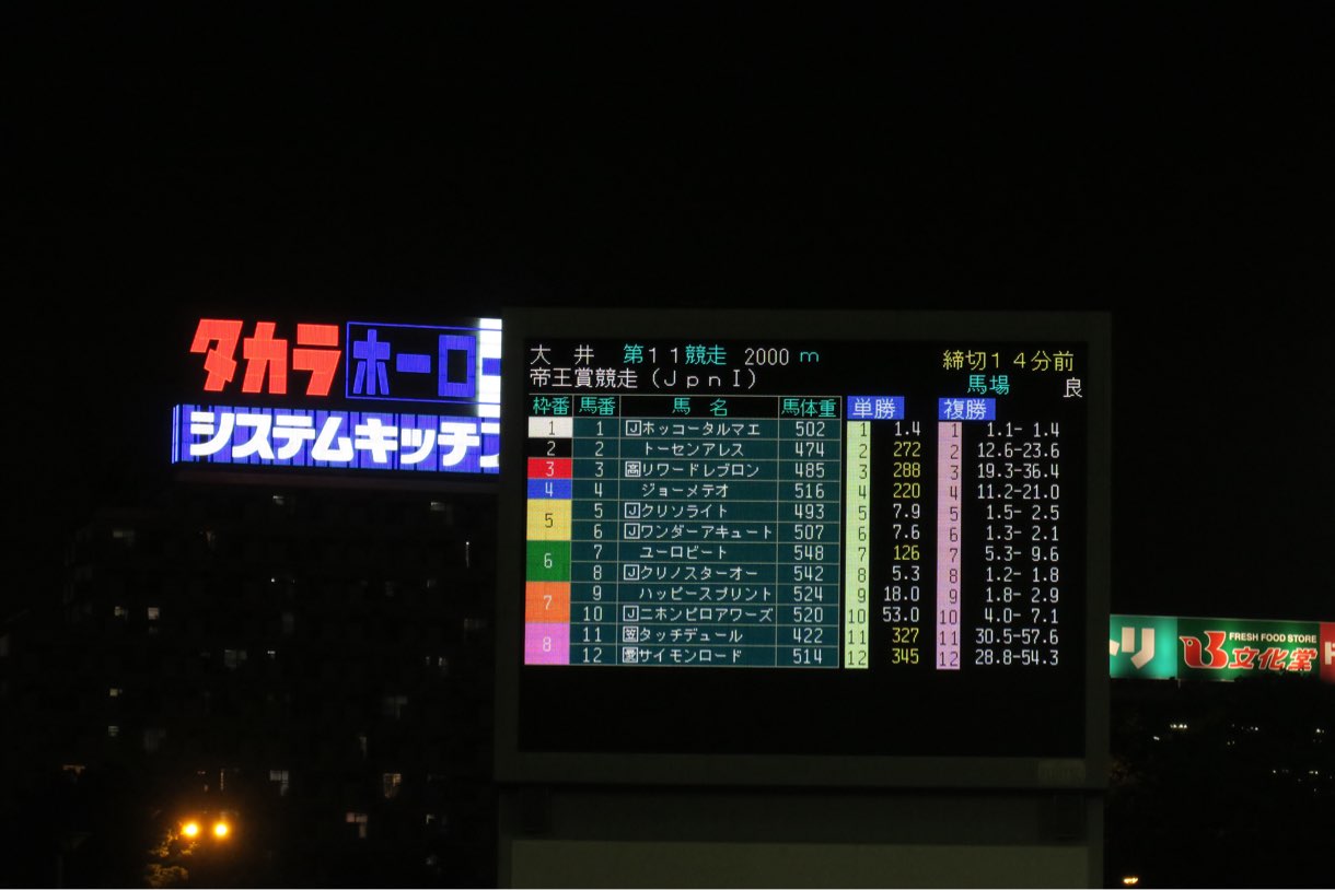 ズームをして読めるようになった電光掲示板