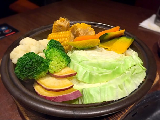特選コース「蒸し野菜」