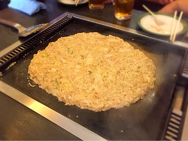 もんじゃ焼きの完成