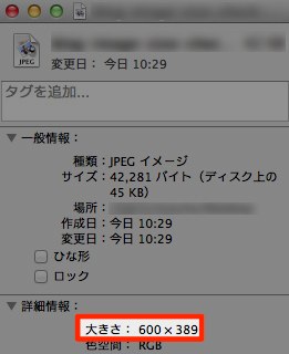 画像の詳細情報を確認