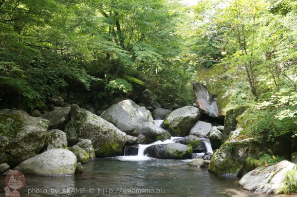 吐竜の滝 近くの清流