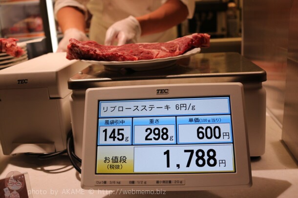 お肉を計り売り