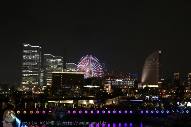 みなとみらい夜景とスマートイルミネーション
