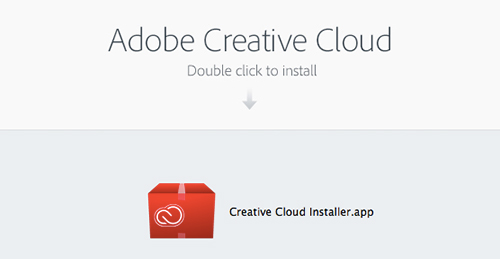 Adobe CC インストール画面