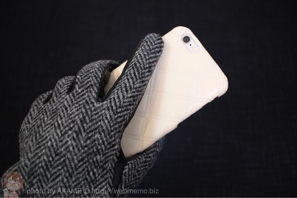 Touch Glove for Smartphone を持った様子