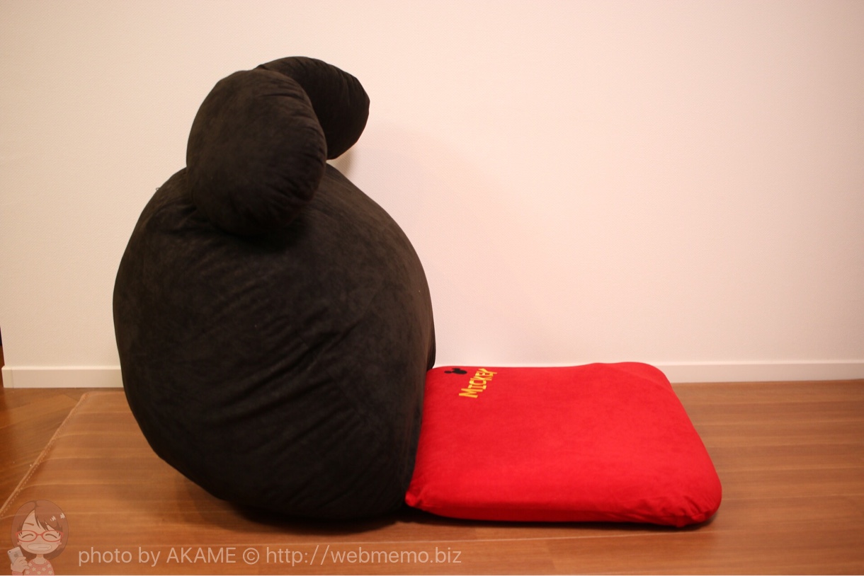 うたた寝クッション 横から見えた様子
