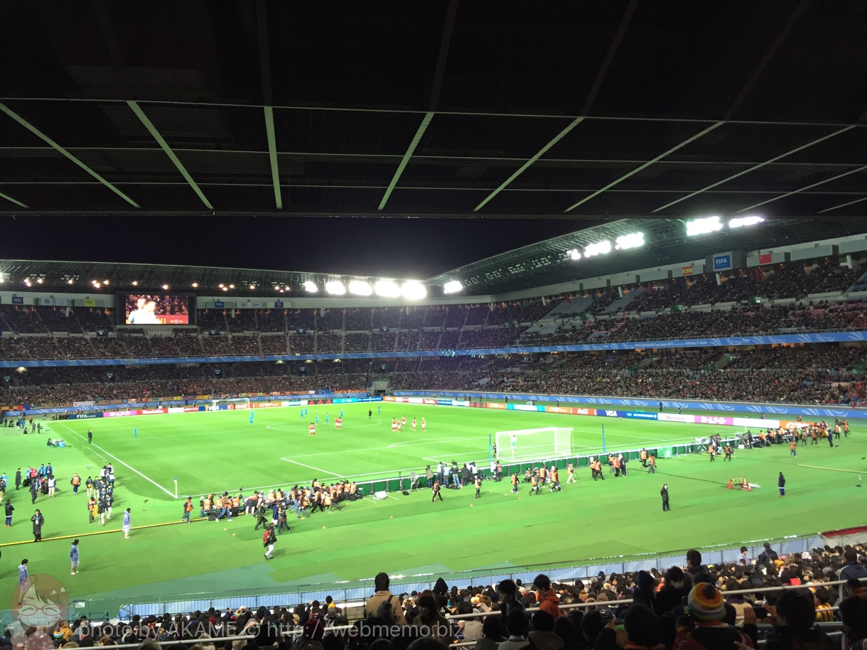 冬のサッカー観戦