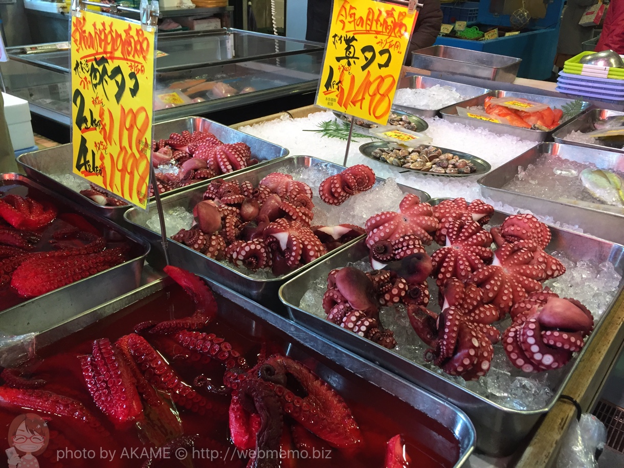 沼津港 タコの販売