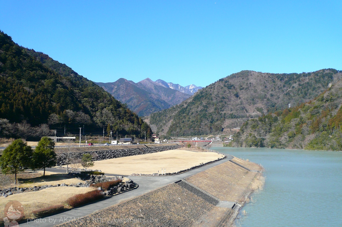 南アルプス接岨大吊橋から見た景色