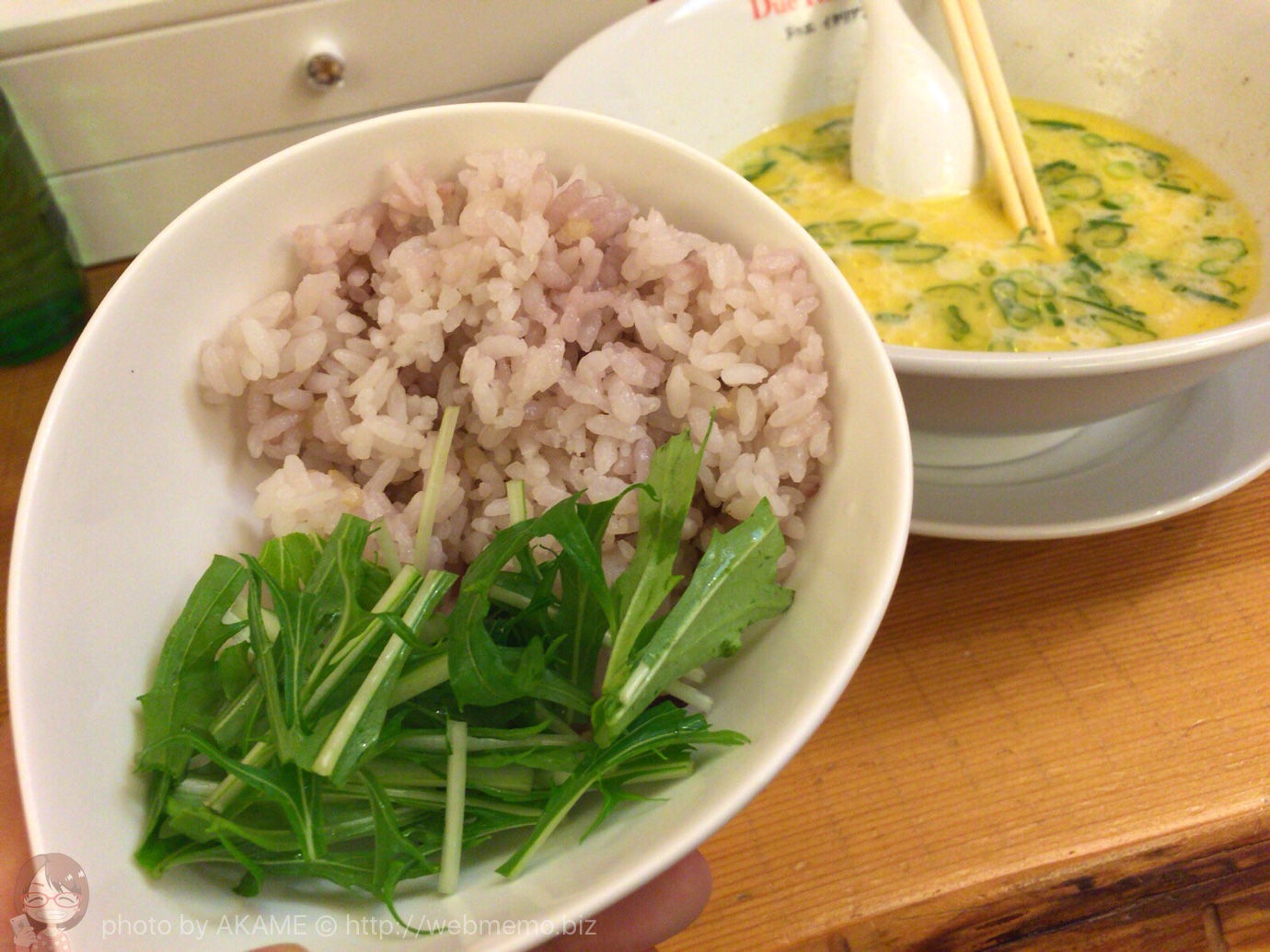 らぁ麺フロマージュにセットの雑穀米でリゾット