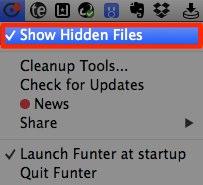 show Hidden FilesのON / OFF