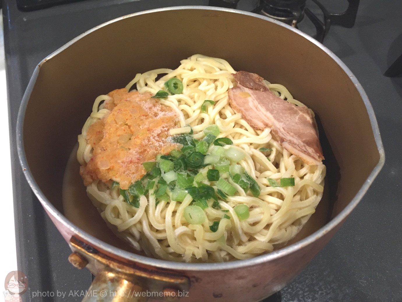 調理中の一幻ラーメン