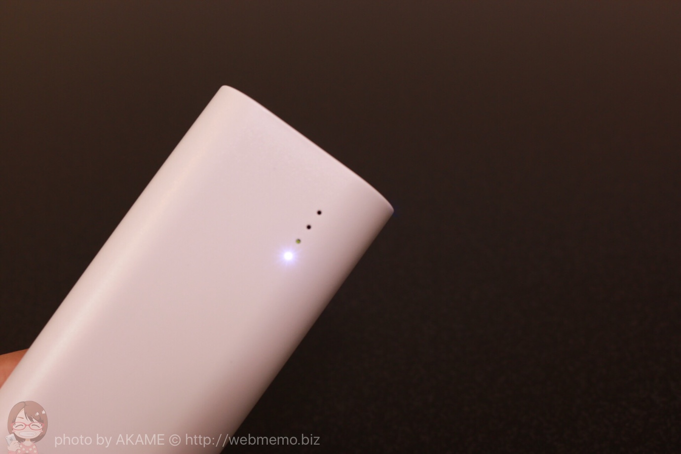 cheero Power Plus 3 mini 5200mAh ホワイト 残量の表示