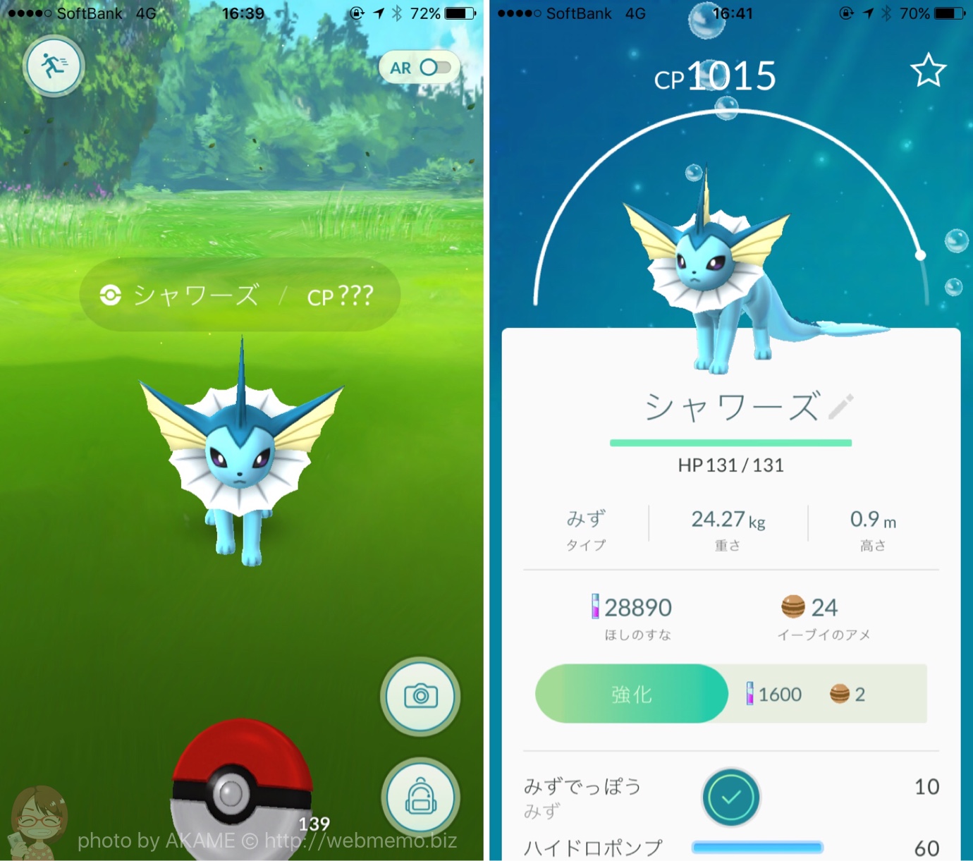 野生のシャワーズ