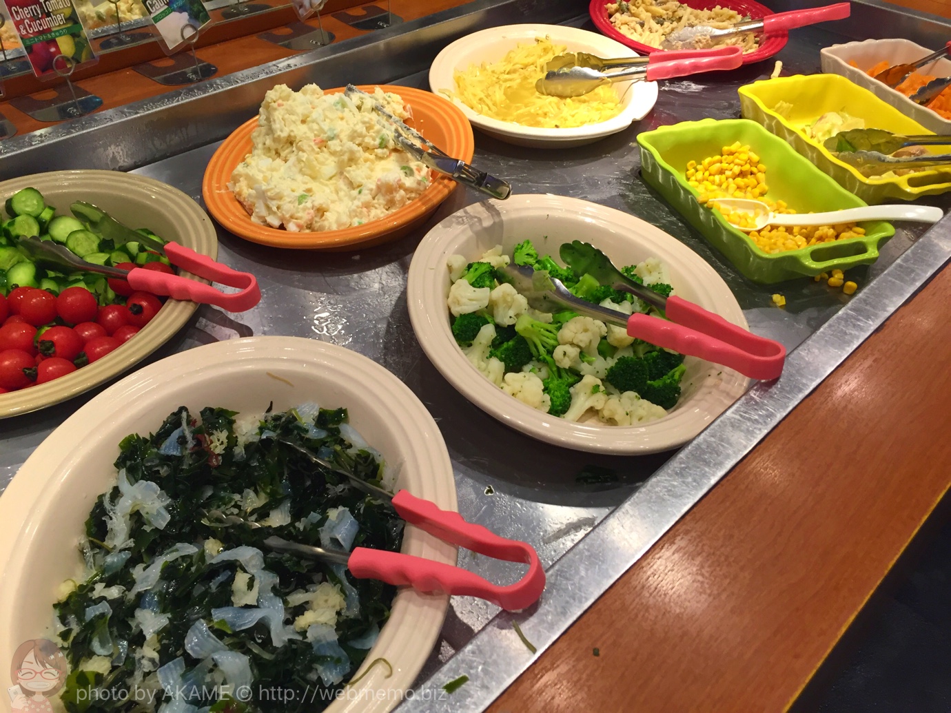 料金に含まれたサラダ・ライス・スープ・パスタ