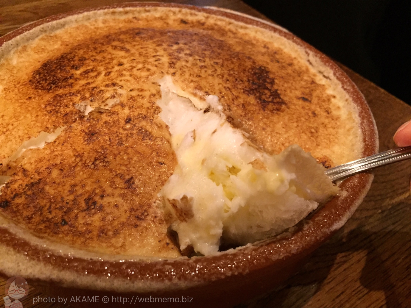 いちごのクリームブリュレ 断面