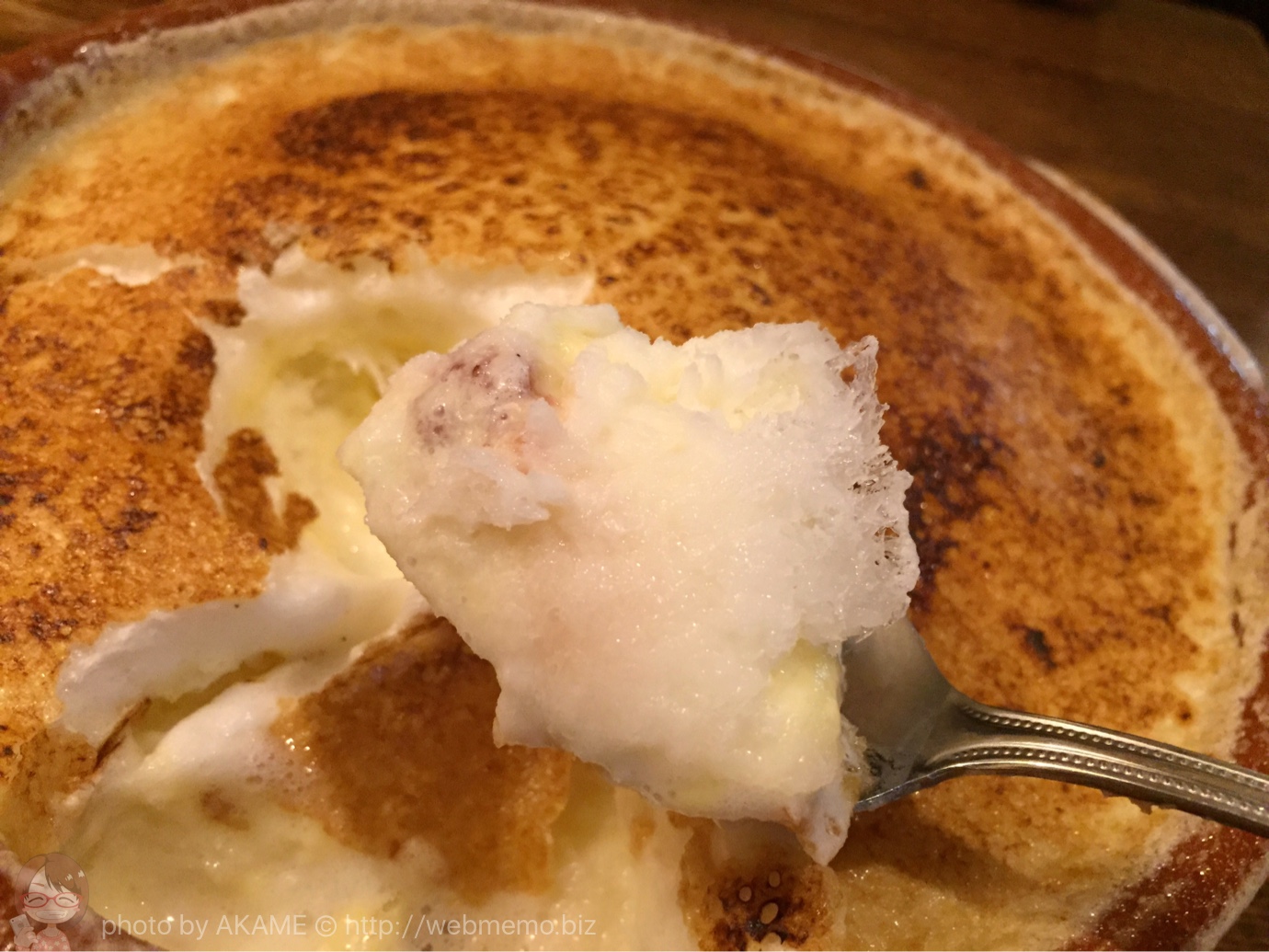 いちごのクリームブリュレ 断面