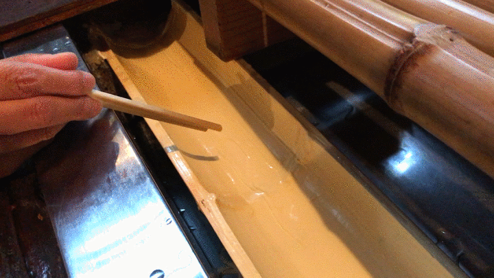 流しそうめんの映像