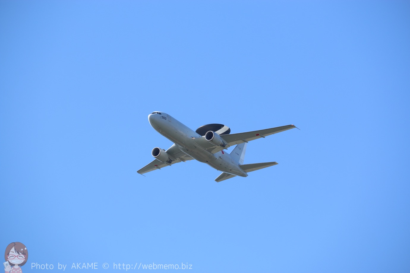 E-767（航過飛行）の展示の様子