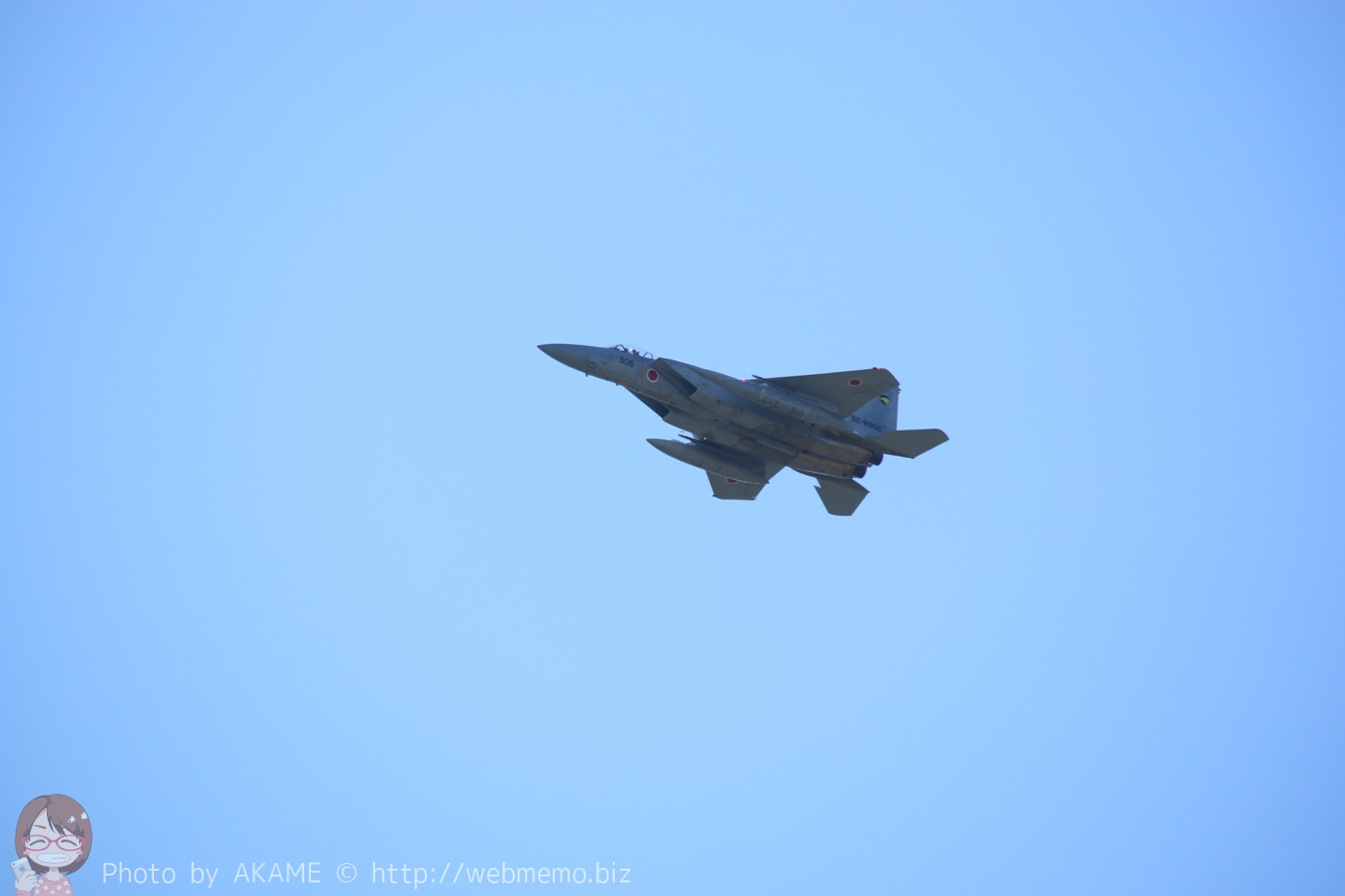 F-15J（機動飛行）の展示飛行の様子