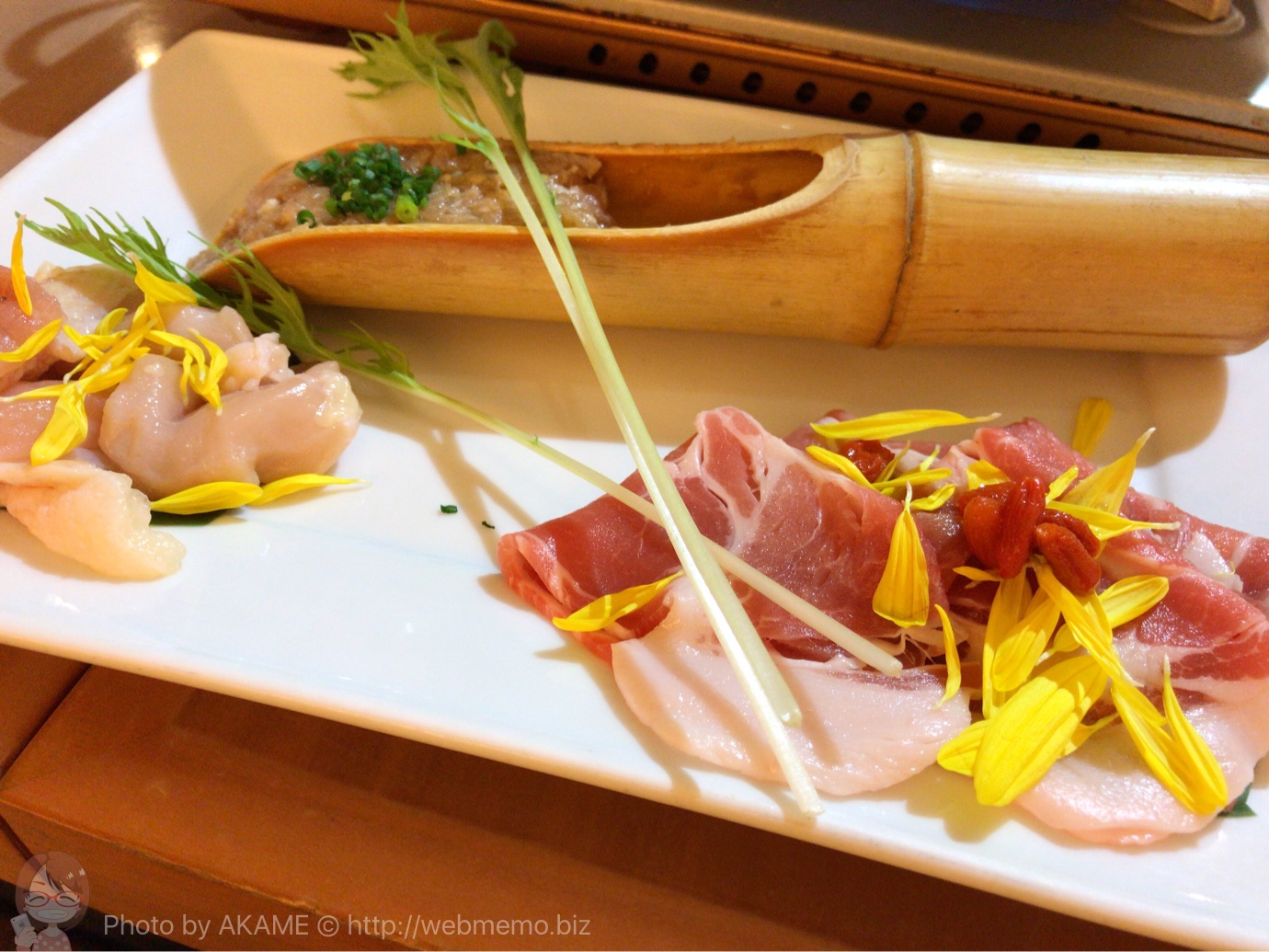 豚肉とシャモ