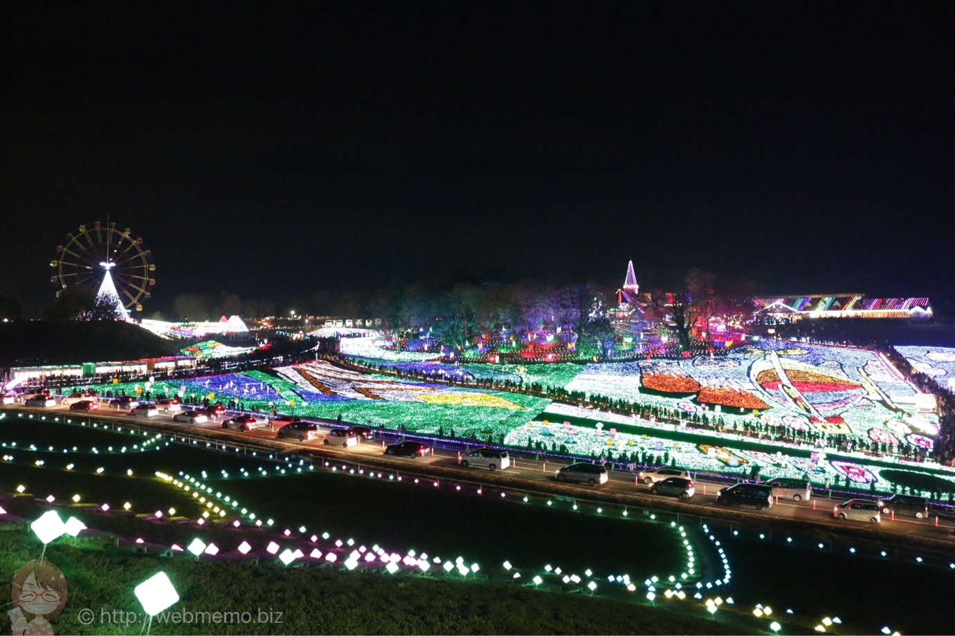 展望台からの全景イルミネーション