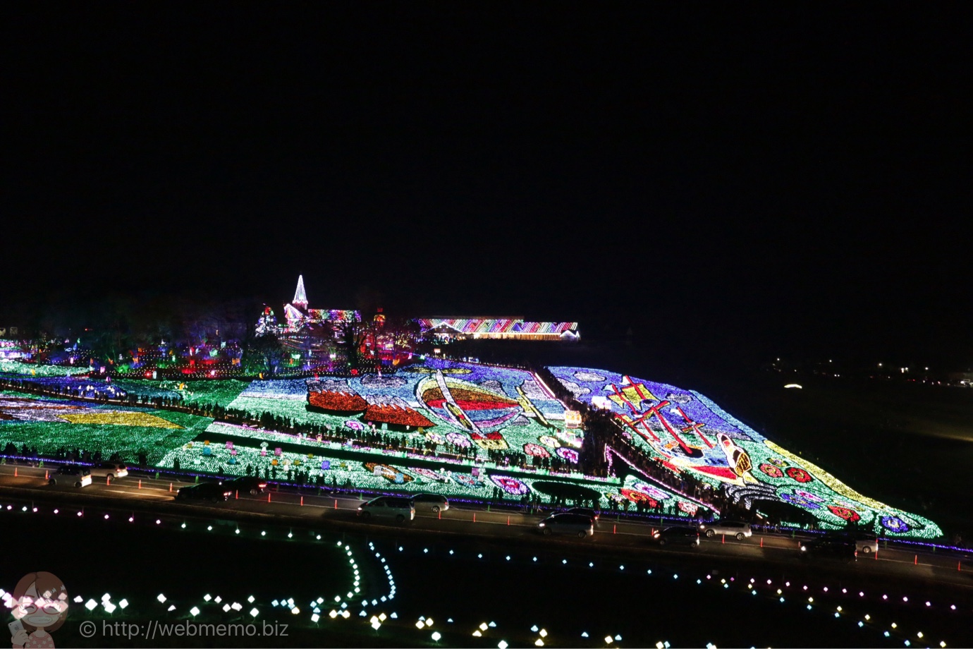 展望台からの全景イルミネーション