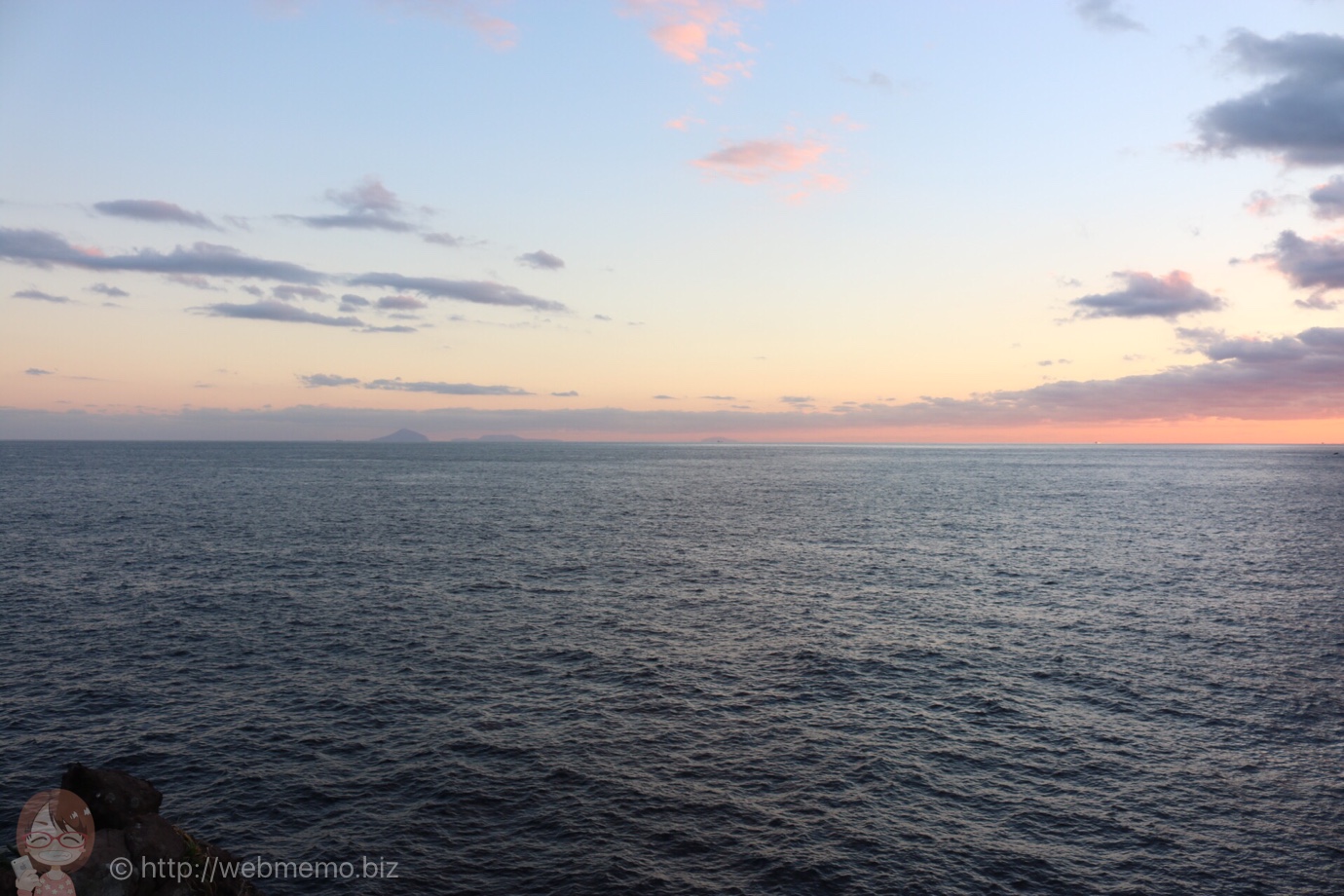 城ヶ崎から見た夕空