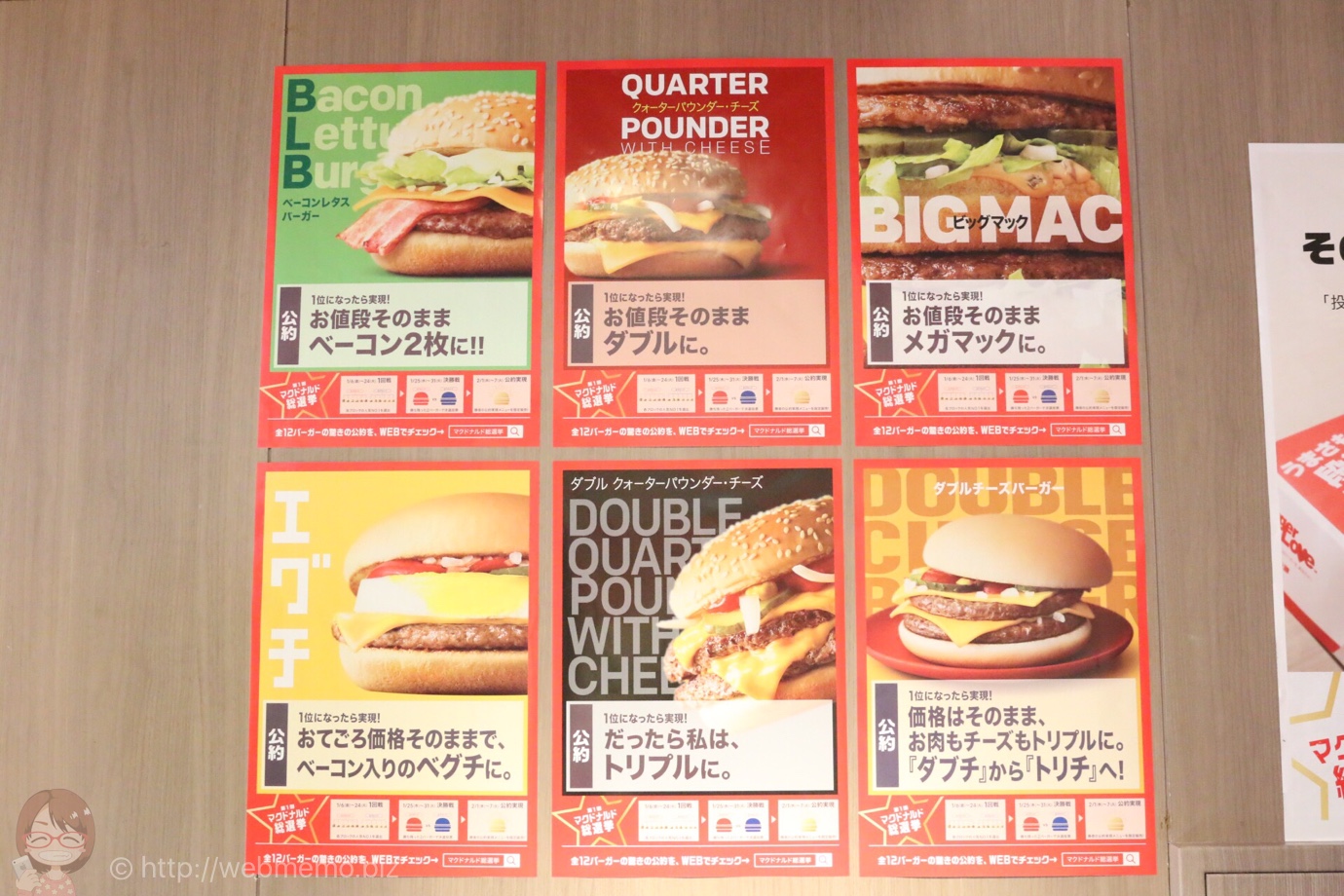 各バーガーの公約