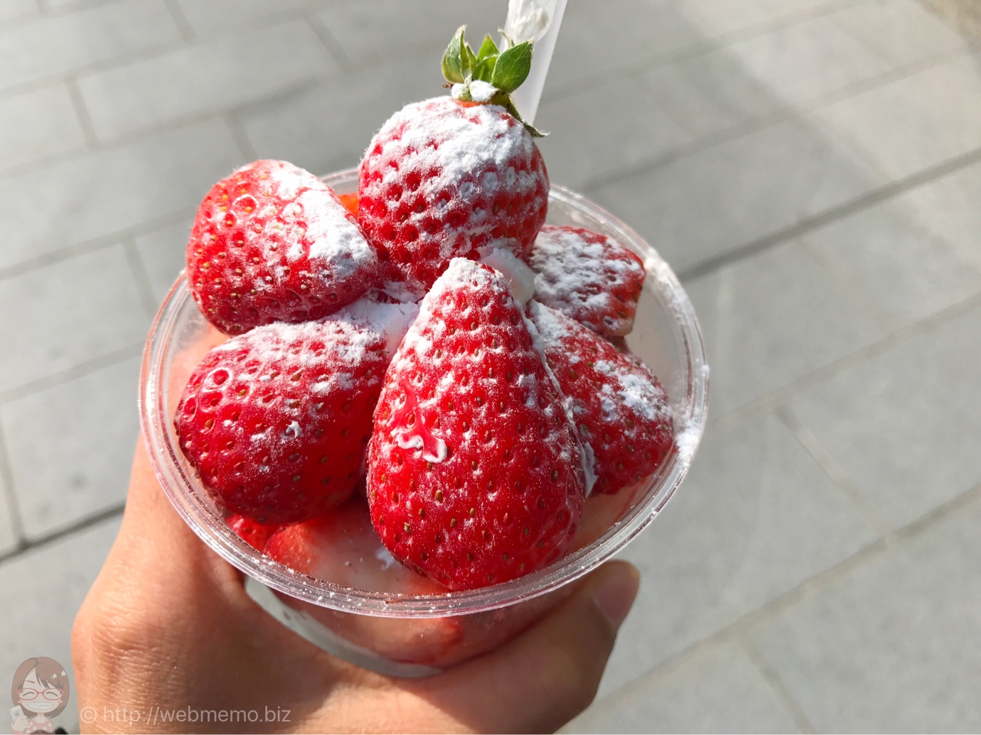 ゆめかの苺のスムージーボンボン 上から見た苺