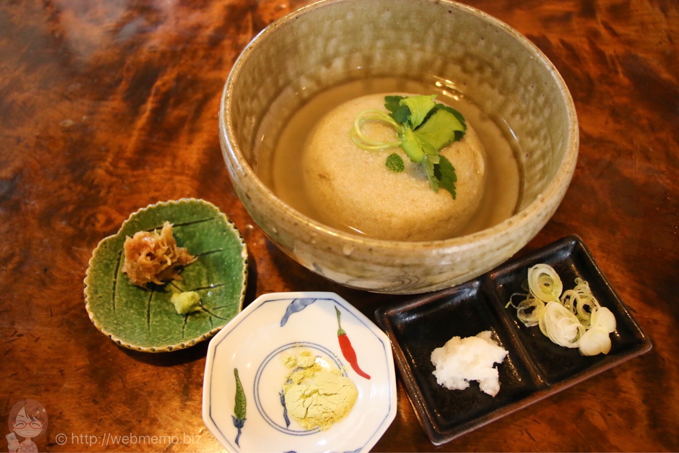 そばがきと各種薬味