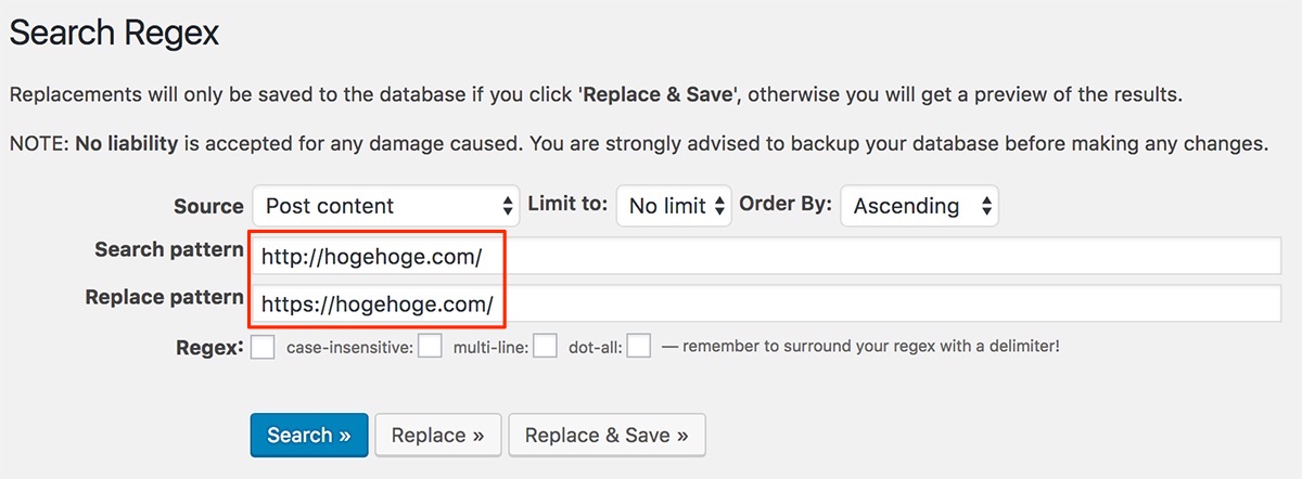 Search Regex