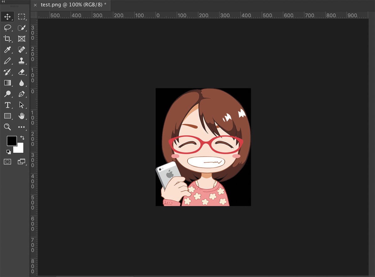 png 背景が黒になった画面