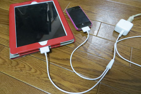 iPadとiPhoneにサンワサプライ「500-USB024」を接続