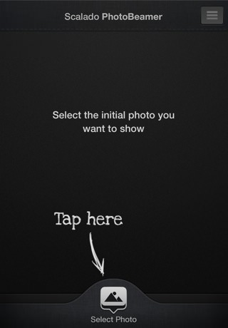 「Scalado PhotoBeamer」起動画面