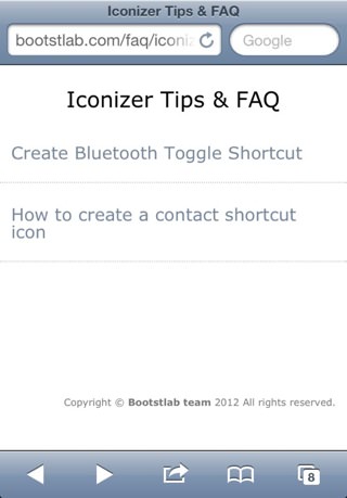 Iconizer Tip & FAQ Iconizer Tip & FAQ