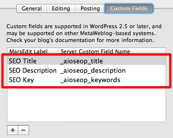 「Custom Felds」のところにこのように追加 「Custom Felds」のところにこのように追加