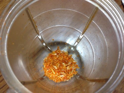 7秒ほどで粉末