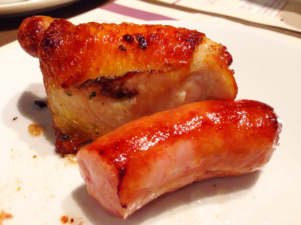 ローストチキンとソーセージ