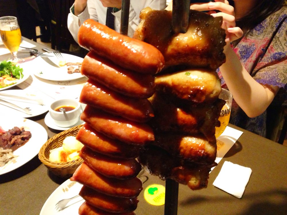 ローストチキンとソーセージ