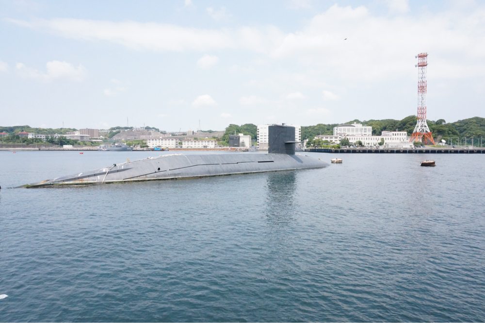 潜水艦の後ろ