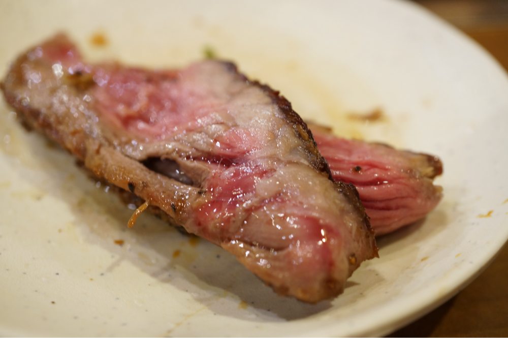 レアに近い具合で食べるのが1番美味しい